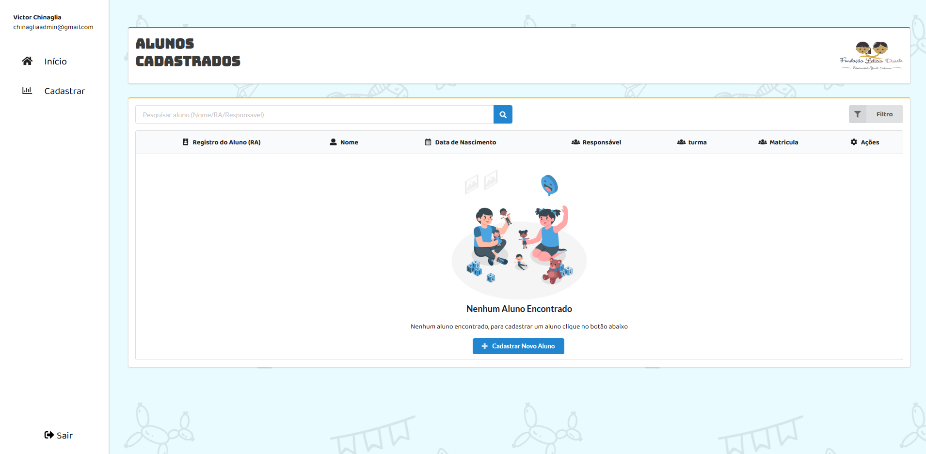 carrosel imagem do inicio do sistema leticia duarte